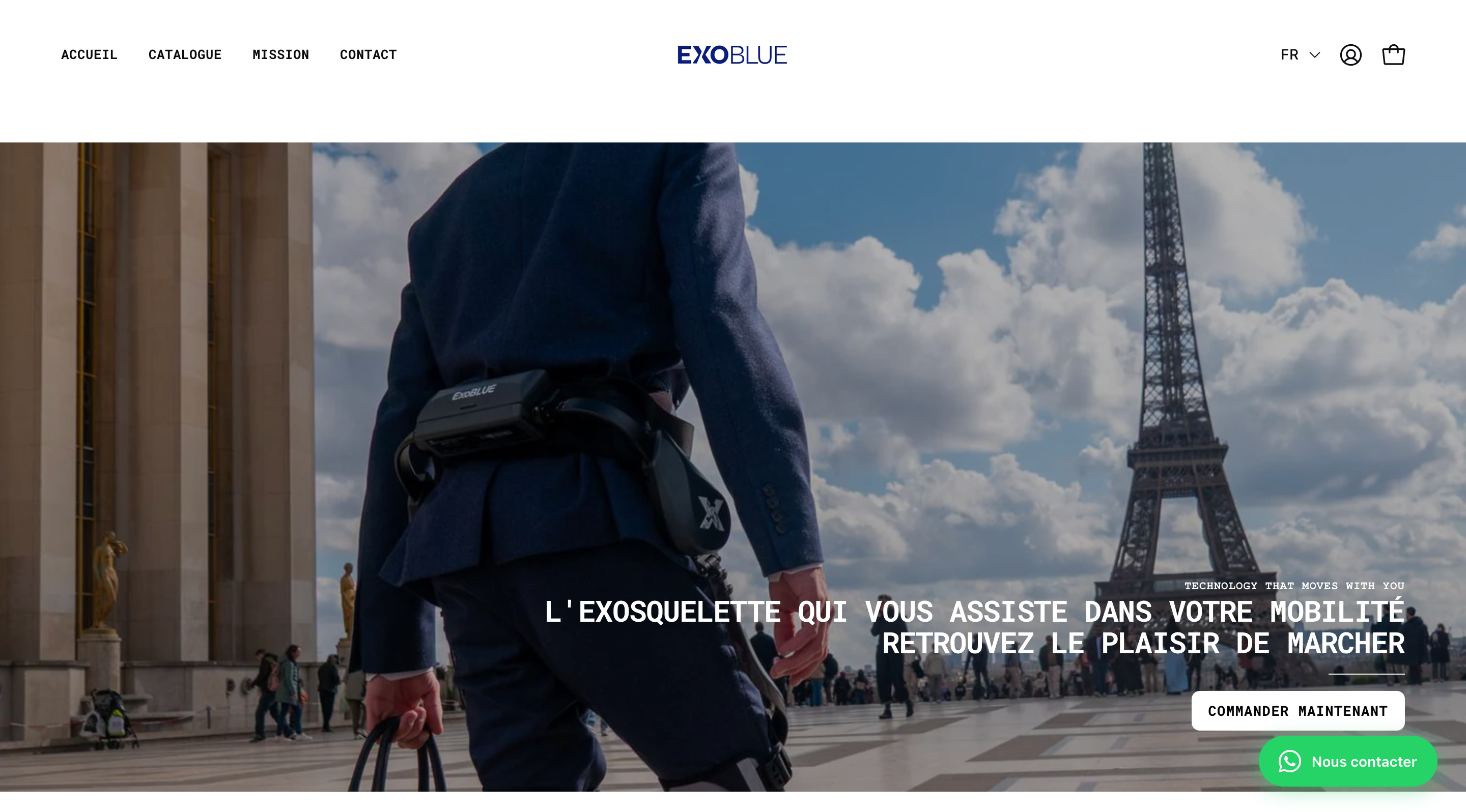Capture du site ExoBLUE — Tech / Mobilité — réalisé par Webly